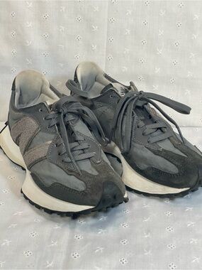 New Balance Grey & White Running Sneakers